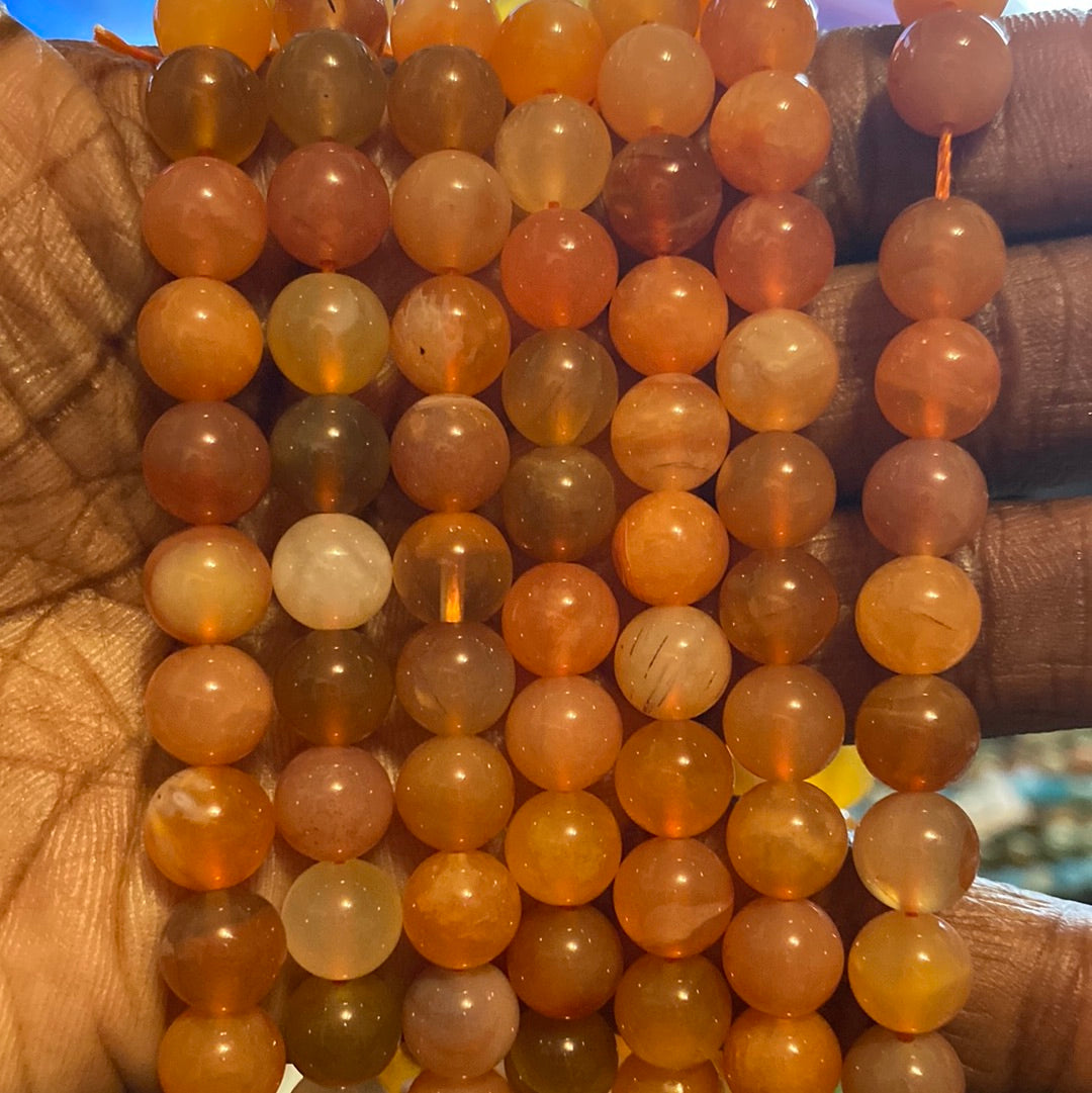 Red chalcedomy beads