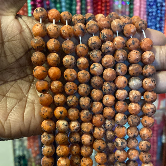 Jade orange beads