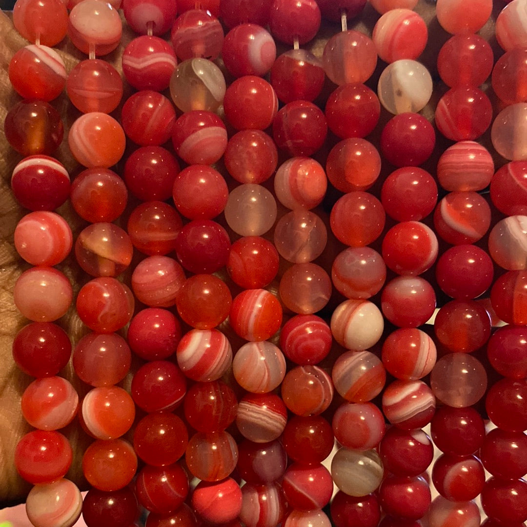 red Camelian Agate beads