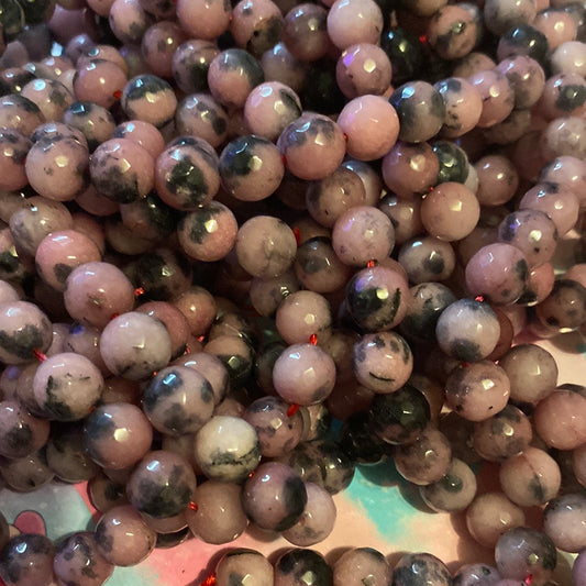 Shinny Pink black rhodonite