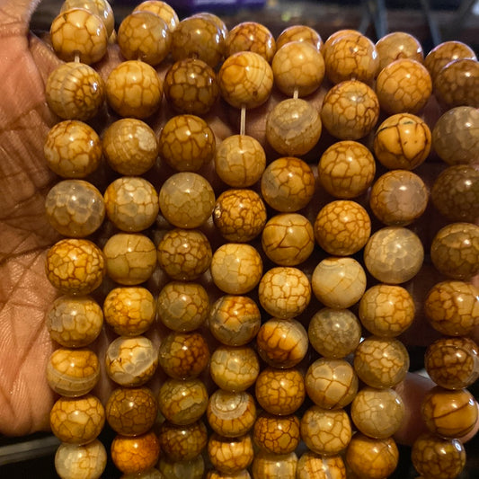Tiger agate skin beads