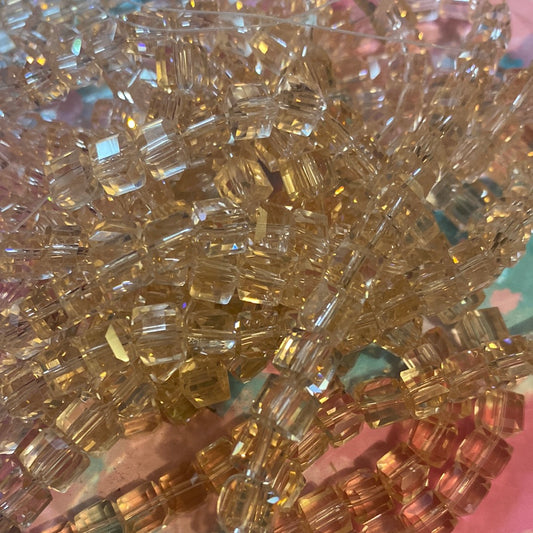 Light pink square beads