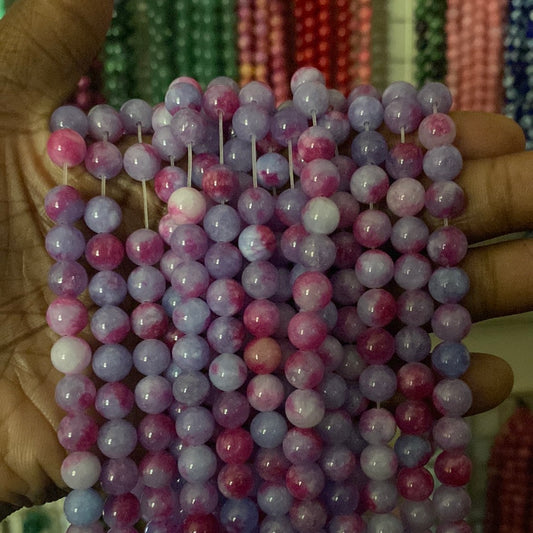 Pink Elbaite crystal beads