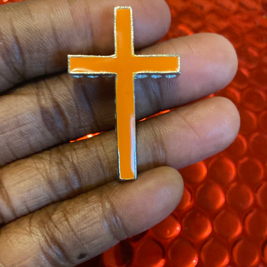 Orange cross charms