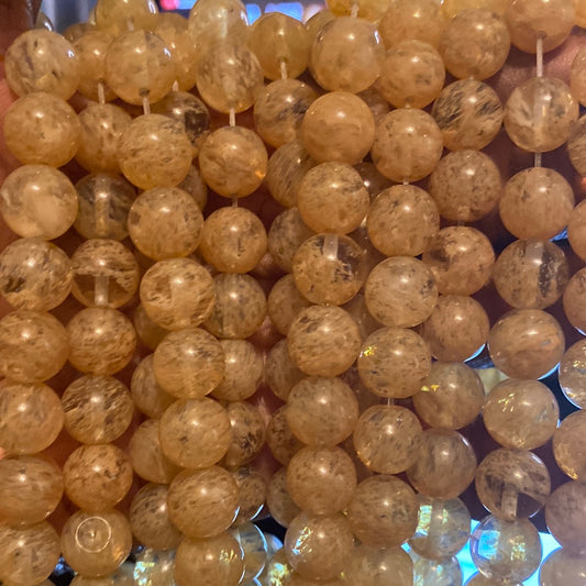 Yellow quarts beads