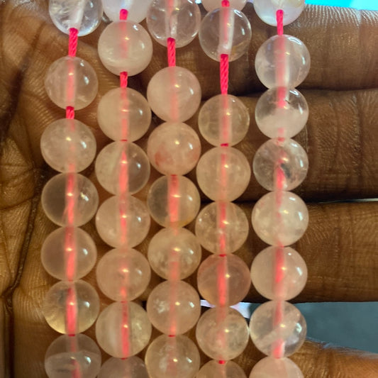 Rose quartz beads