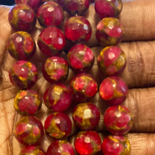 Gold color stone beads