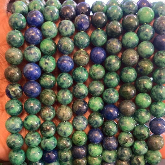 Green blue jade beads