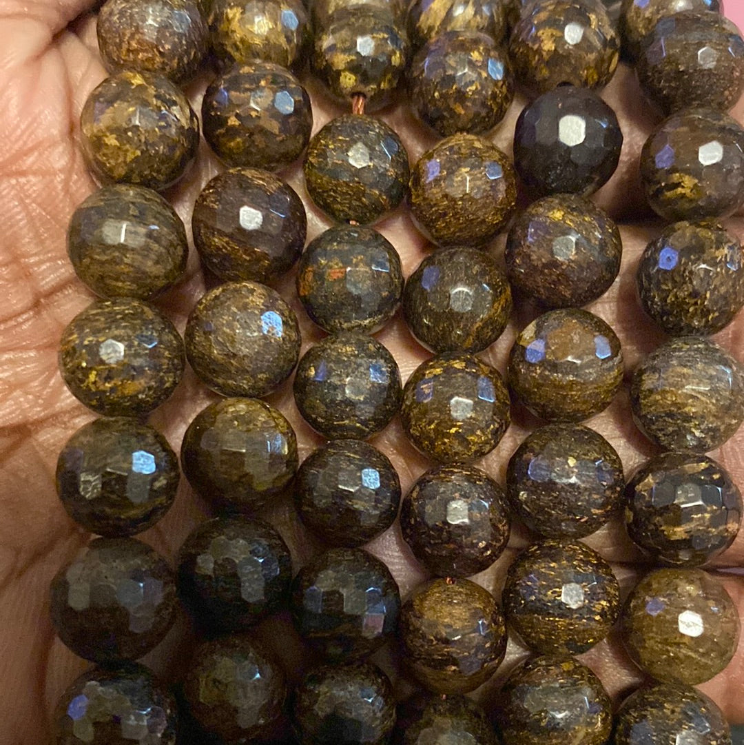 Brown zite beads