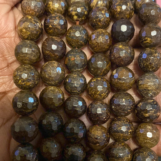 Brown zite beads