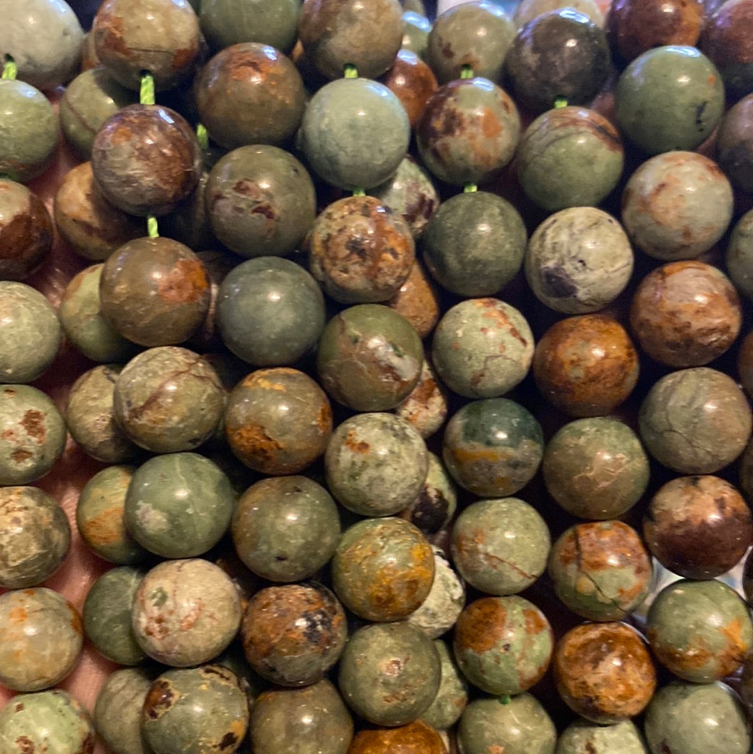 Green Unakite beads