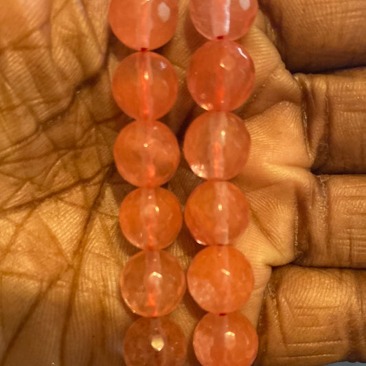 Cherry quarts beads