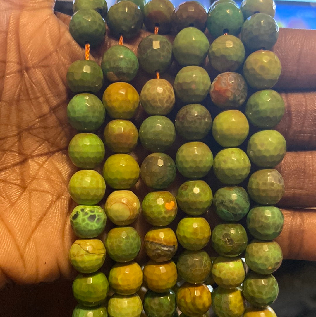 Green yellow Dyed Agate