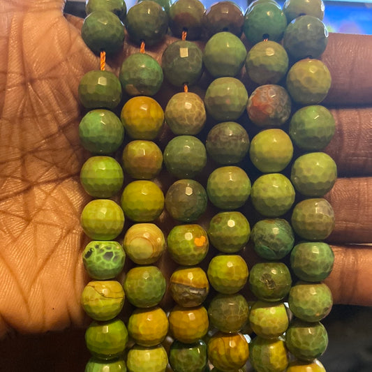 Green yellow Dyed Agate