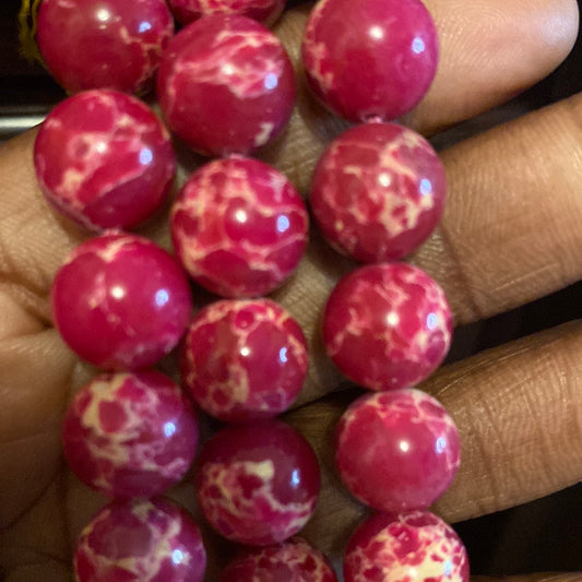 Howlite dark purple red beads