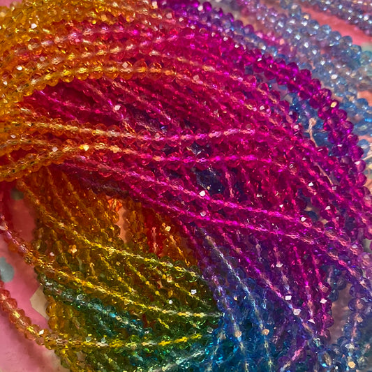 Rainbow glass beads