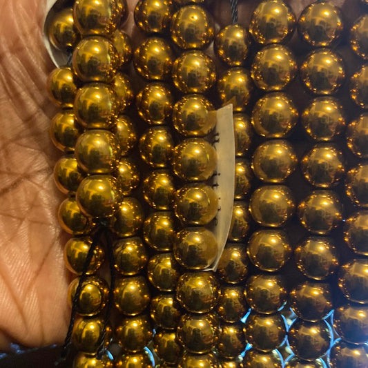 Gold hemitile crystal ￼beads